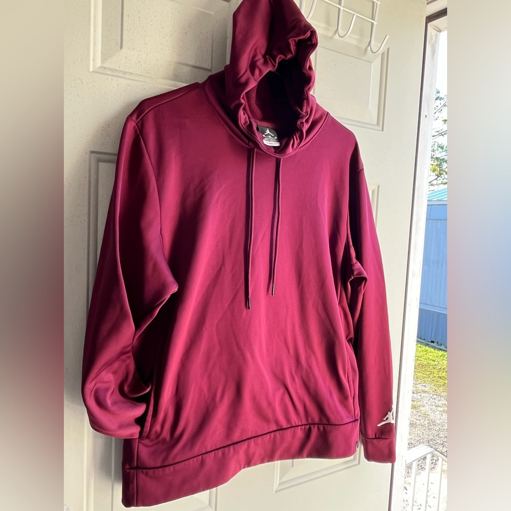 Burgundy Hoodie with Drawstring